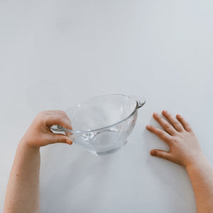 Bol à oreilles en verre transparent