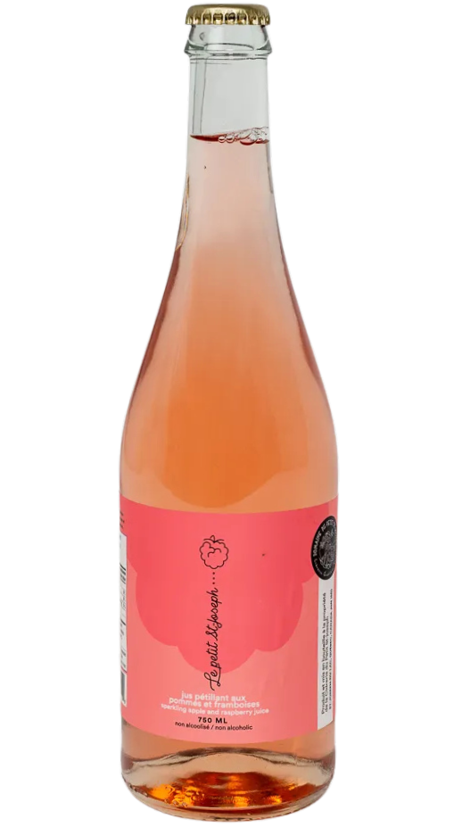 Moût de pomme et framboise pétillant