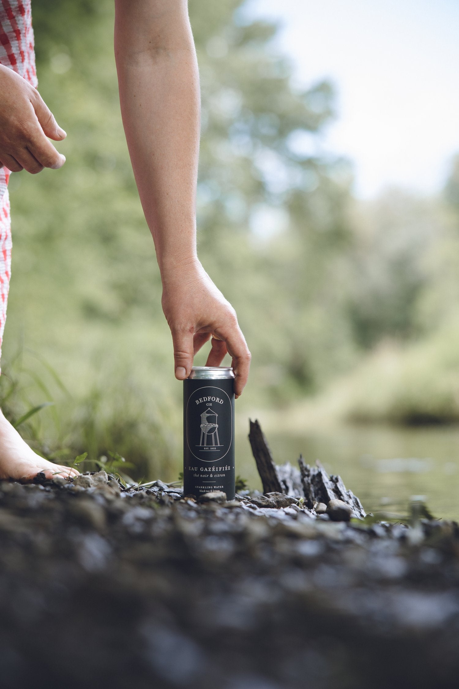 Eau pétillante thé noir et citron