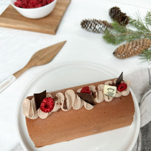 Bûche de Noël Longueuil - Chocolat et framboises