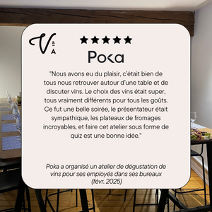 Atelier dégustation de vins en entreprise