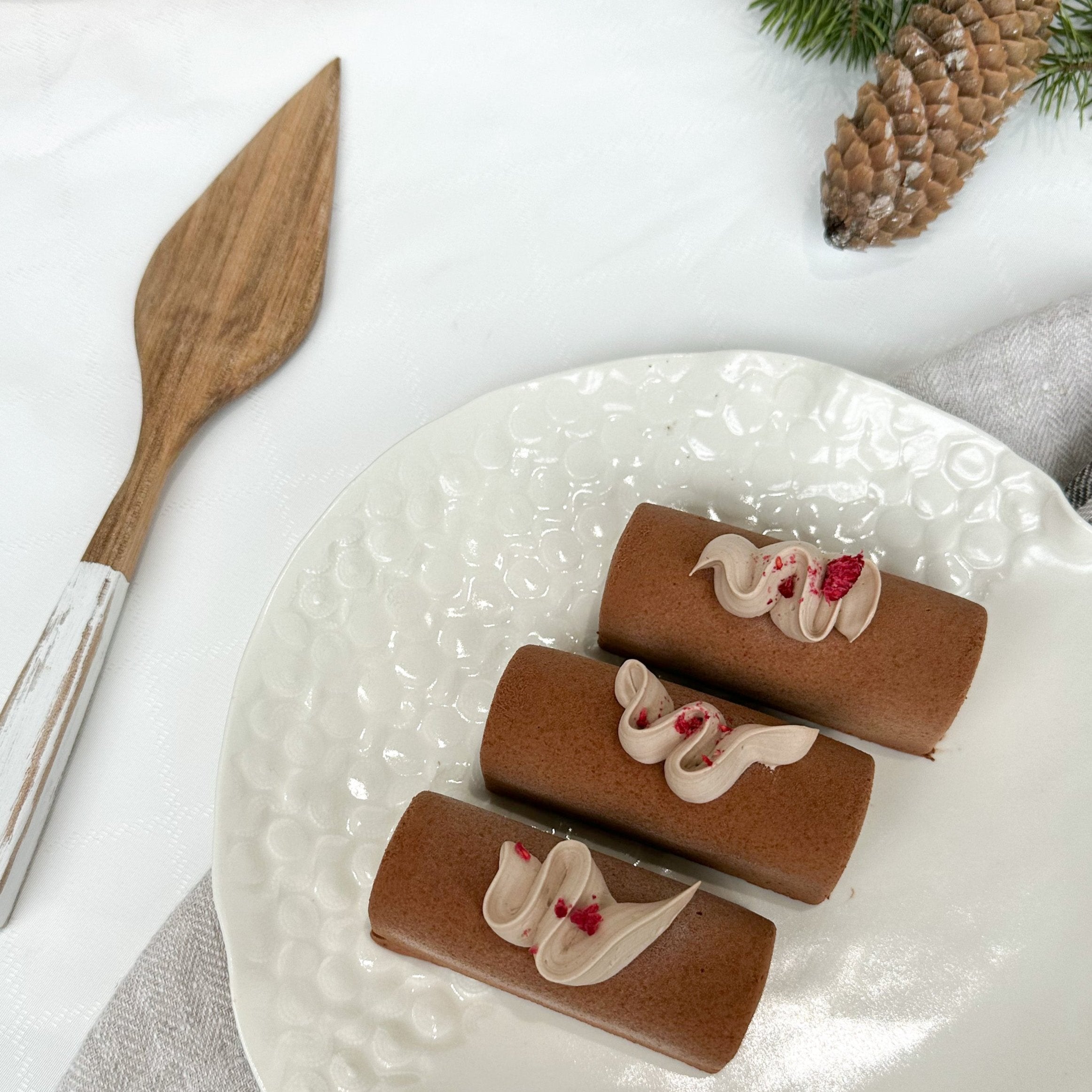 Bûchettes de Noël Longueuil - Chocolat et framboises (Lot de 10)