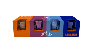 Coffret cadeau Verres Picardie Couleurs Mélangées (lot de 4)