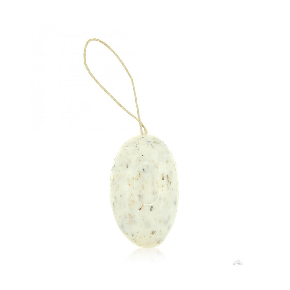 Savon Galet sur corde Exfoliant au Lavandin