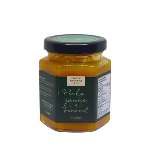 Confiture pêche jaune et fenouil