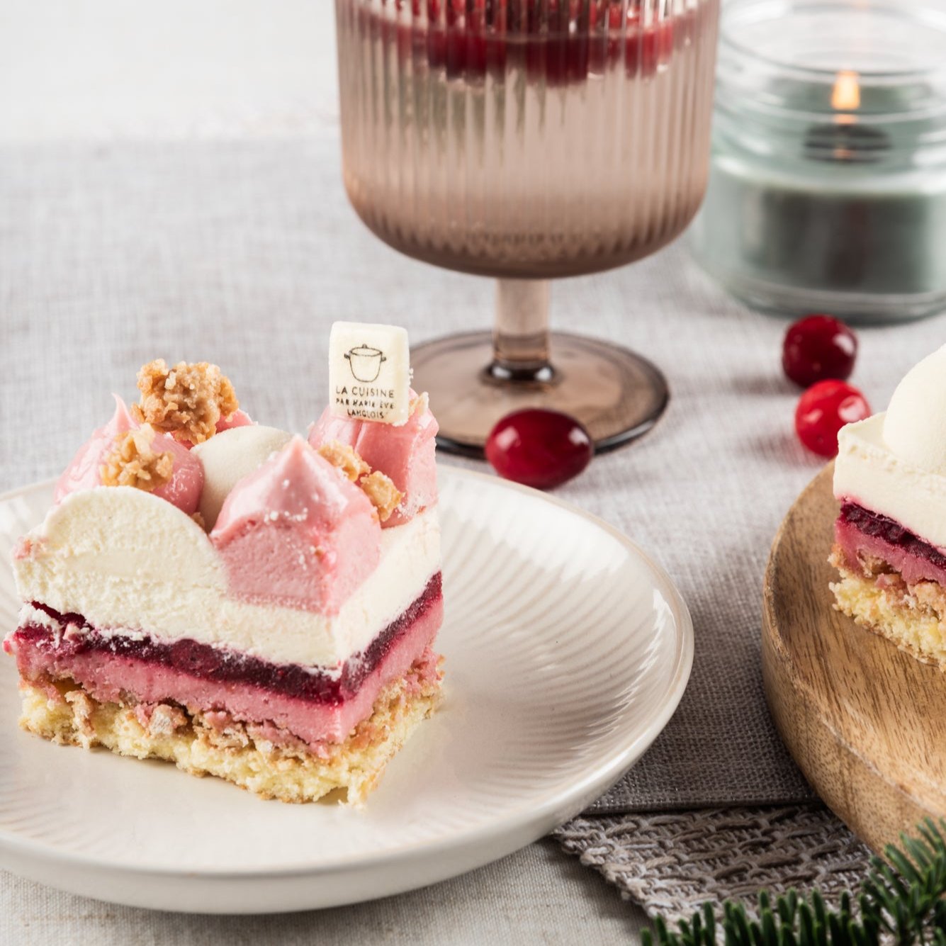 Gâteau de Noël Longueuil - Sapin baumier et canneberges