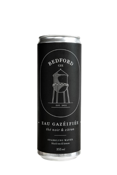 Eau pétillante thé noir et citron