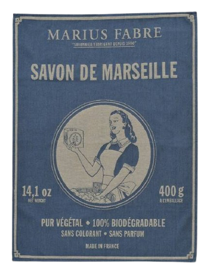 Torchon en coton tissé "Savon de Marseille"