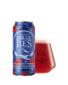 Bière sans alcool sure bleuets et hibiscus