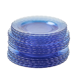 Charger l&#39;image dans la galerie, Assiette en verre Marine bleu clair (lot de 6)
