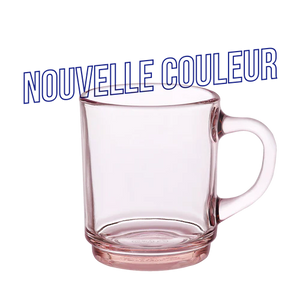 Mug en verre Rose (lot de 6)