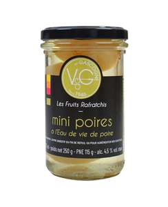 Mini poires à l'eau de vie