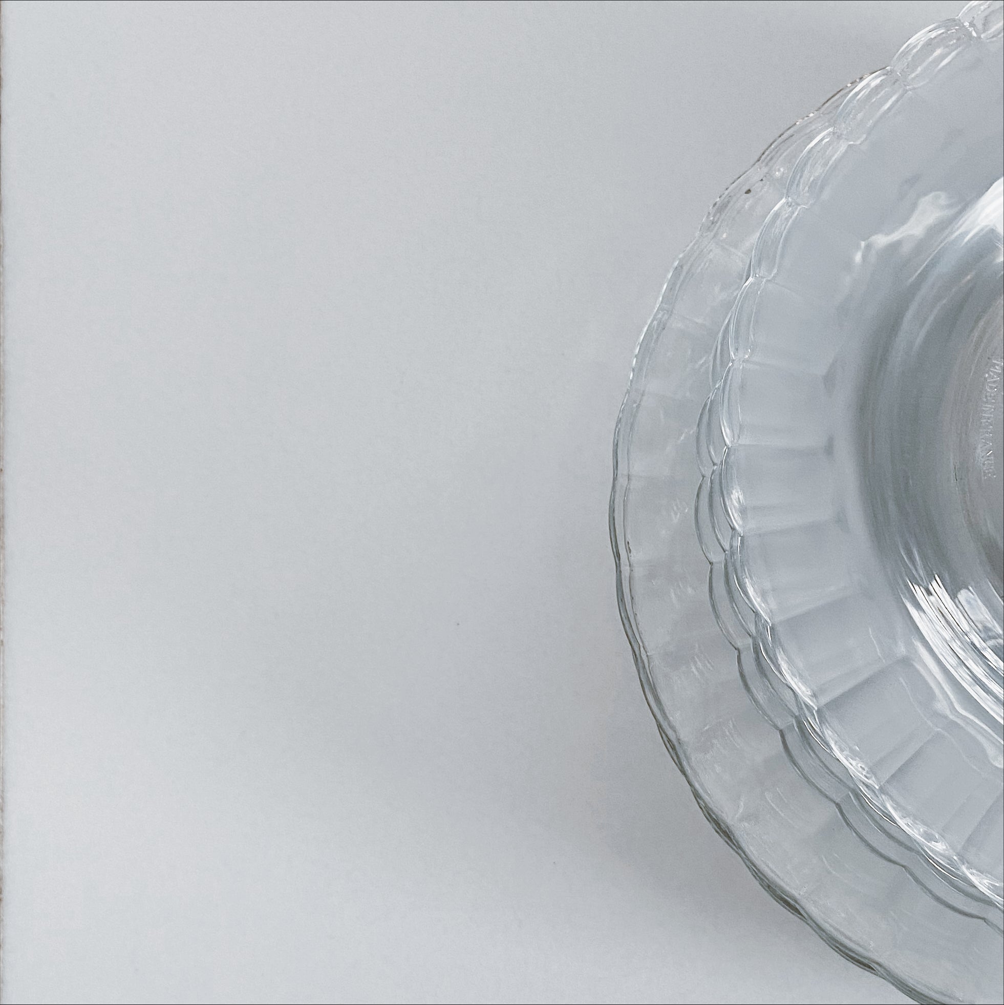 Assiette en verre transparent (lot de 6) – La Table Vintage