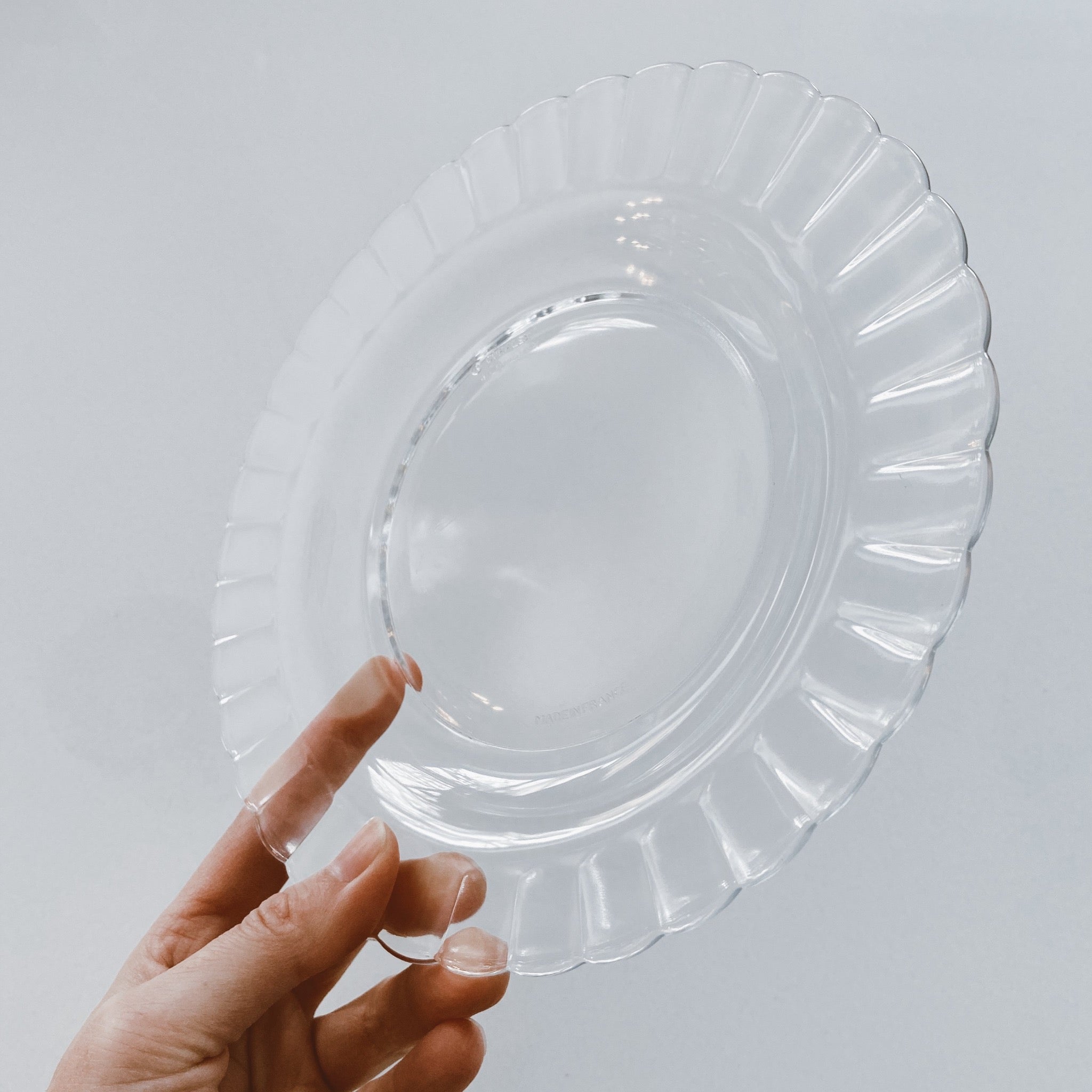 Assiette en verre transparent (lot de 6)