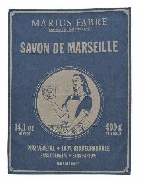 Torchon en coton tissé "Savon de Marseille"